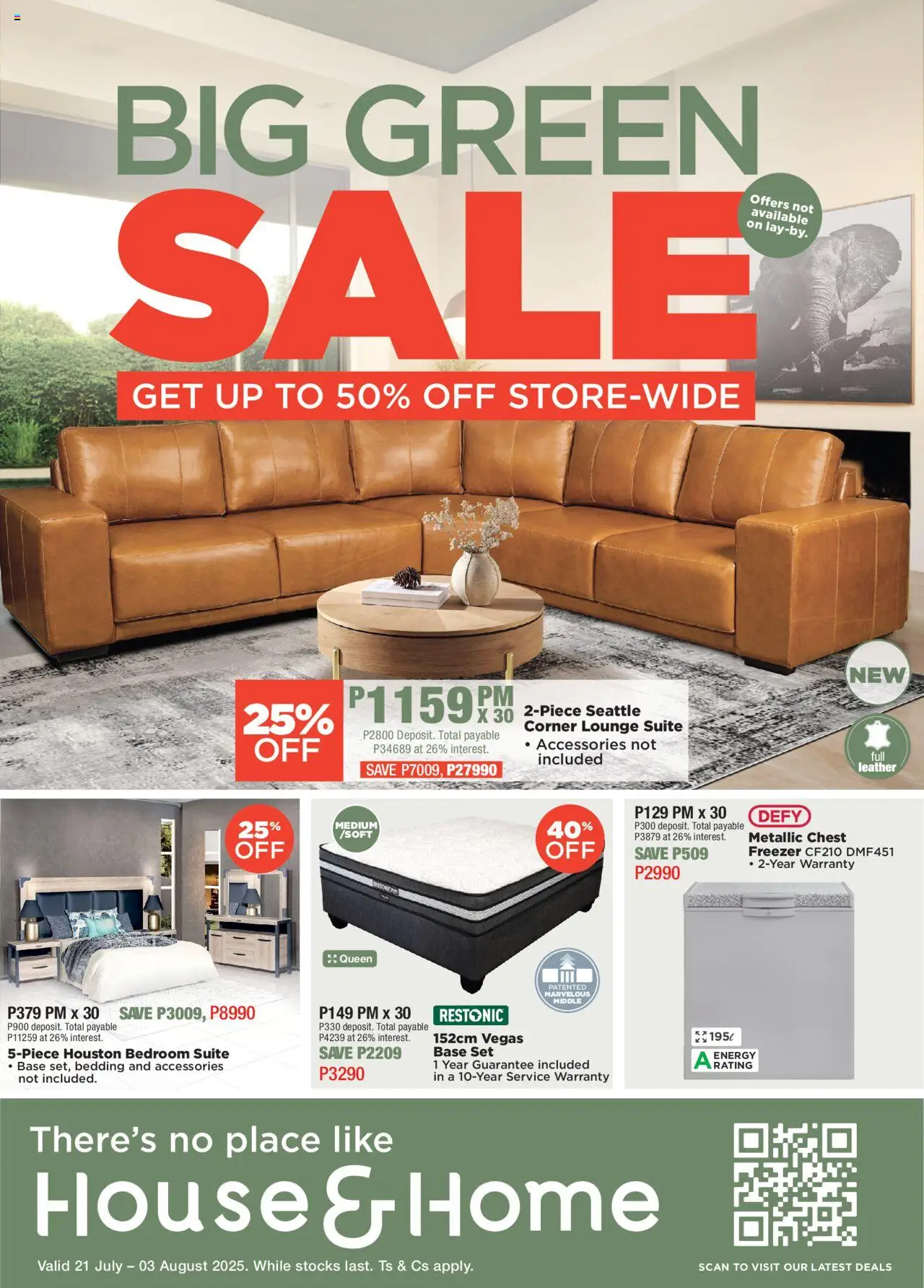 House and Home Botswana Catalogue from 21/07 - 03/08/2025 > Promotions