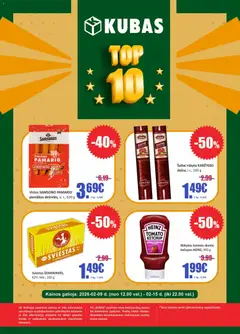 Kubas parduotuvės leidinio Leidinys - Top 10 galiojančio nuo 2026.02.09 peržiūra
