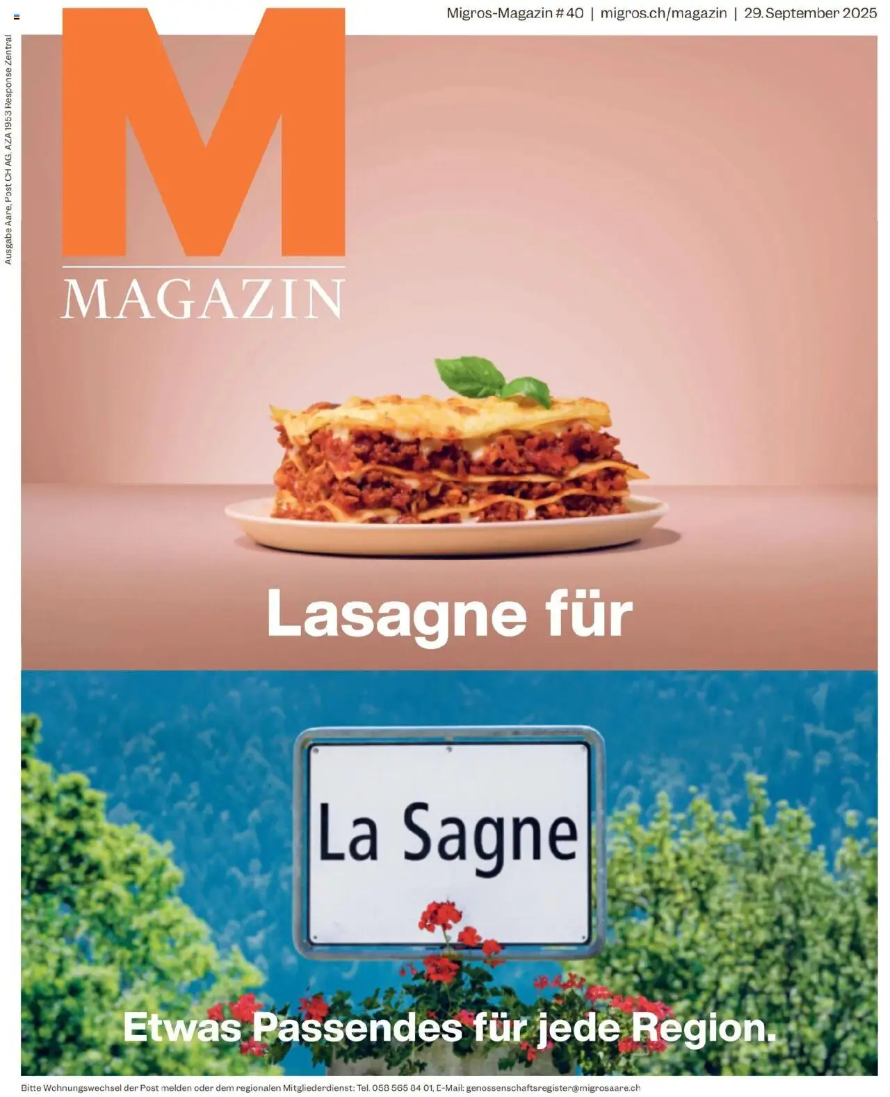 Migros Magazin ab 29.09.2025 - Seitennummer 1
