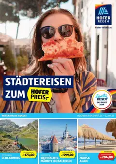 Vorschau der Angebote: Hofer Reisen Flugblatt gültig ab 30.07.2025
