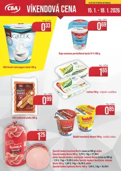 Náhľad CBA Komfos letáku platného od 15.01.2026