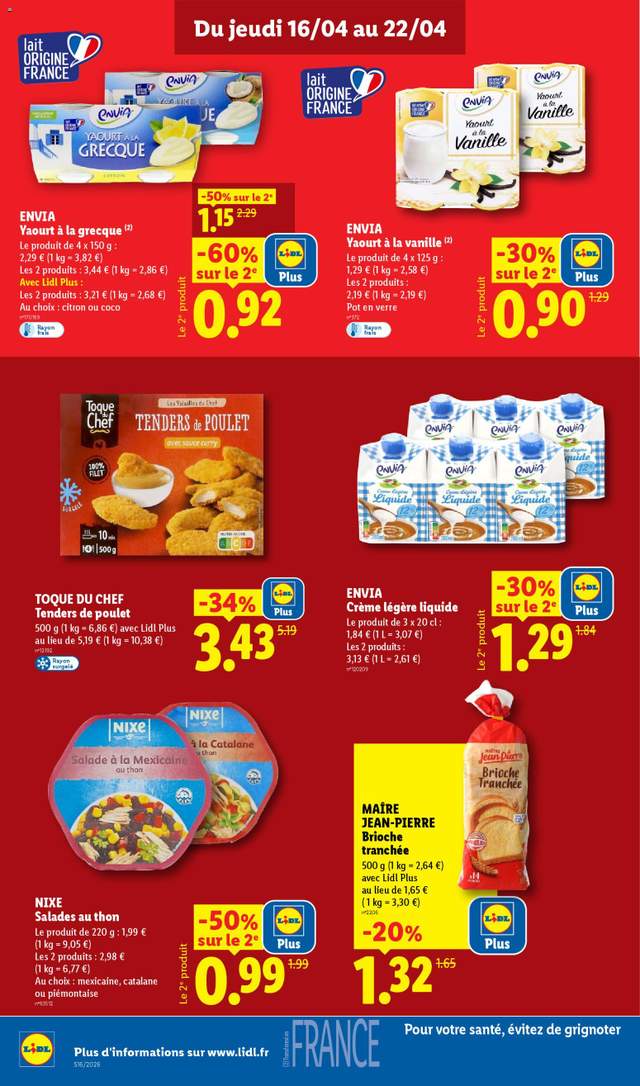 Nouveau catalogue Lidl à partir du 16/04