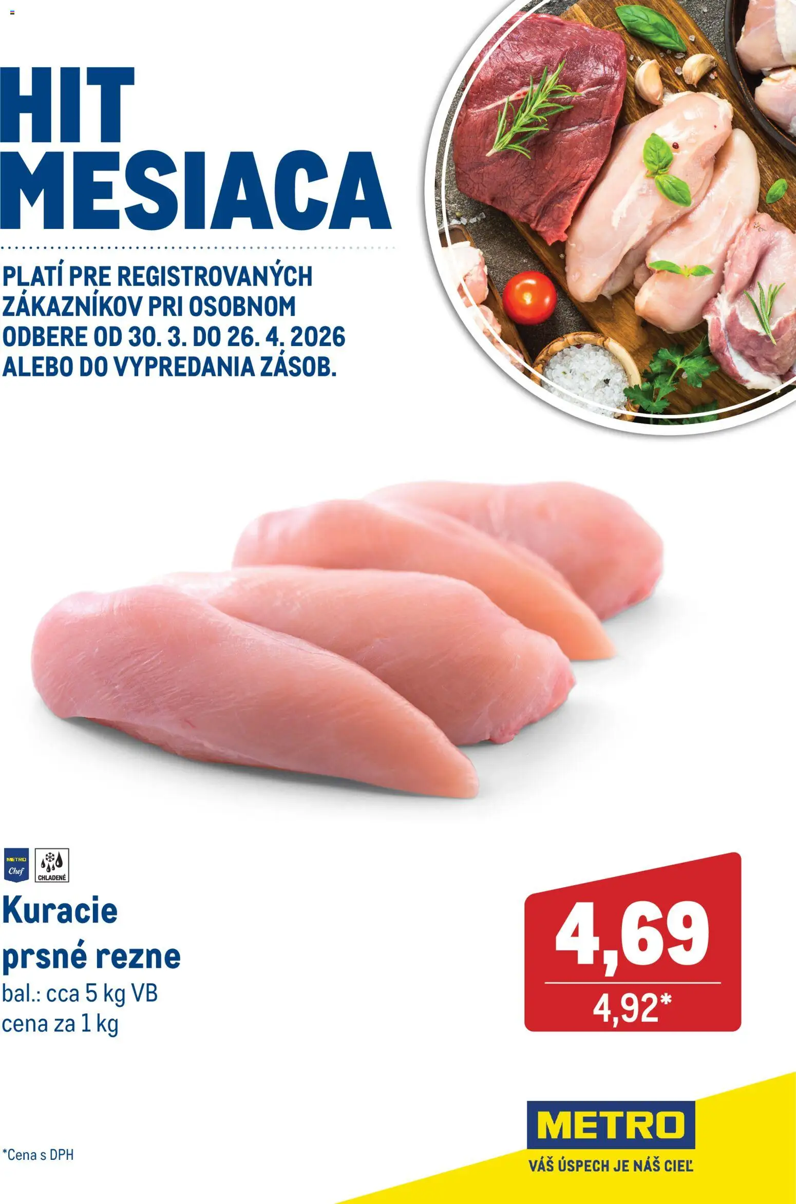 Náhľad Metro letáku platného od 30.03.2026 - Rezne, Prsné rezne