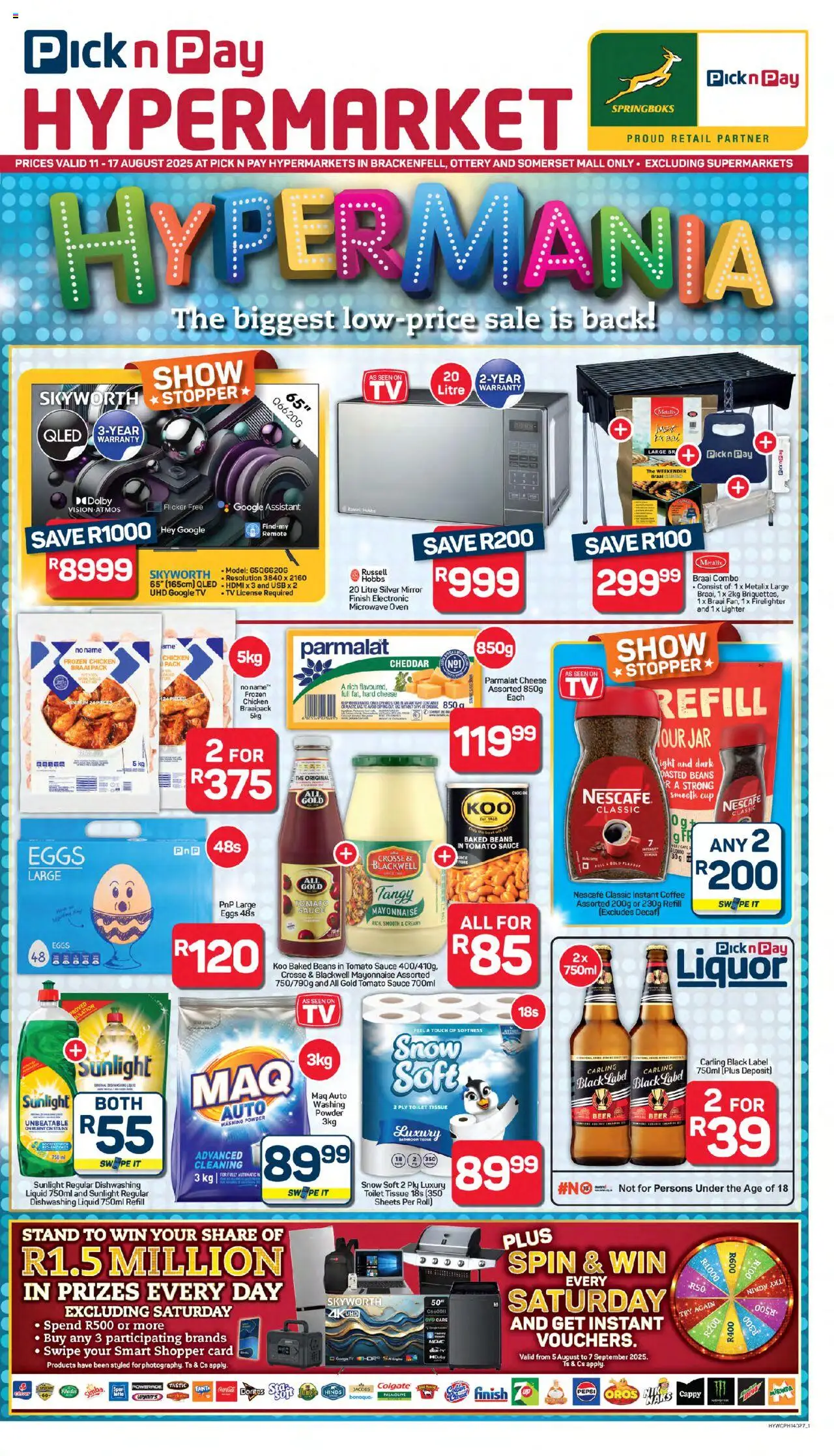 Pick n Pay Western Cape - Hyper Specials from 11/08 - 17/08/2025 > Promotions
