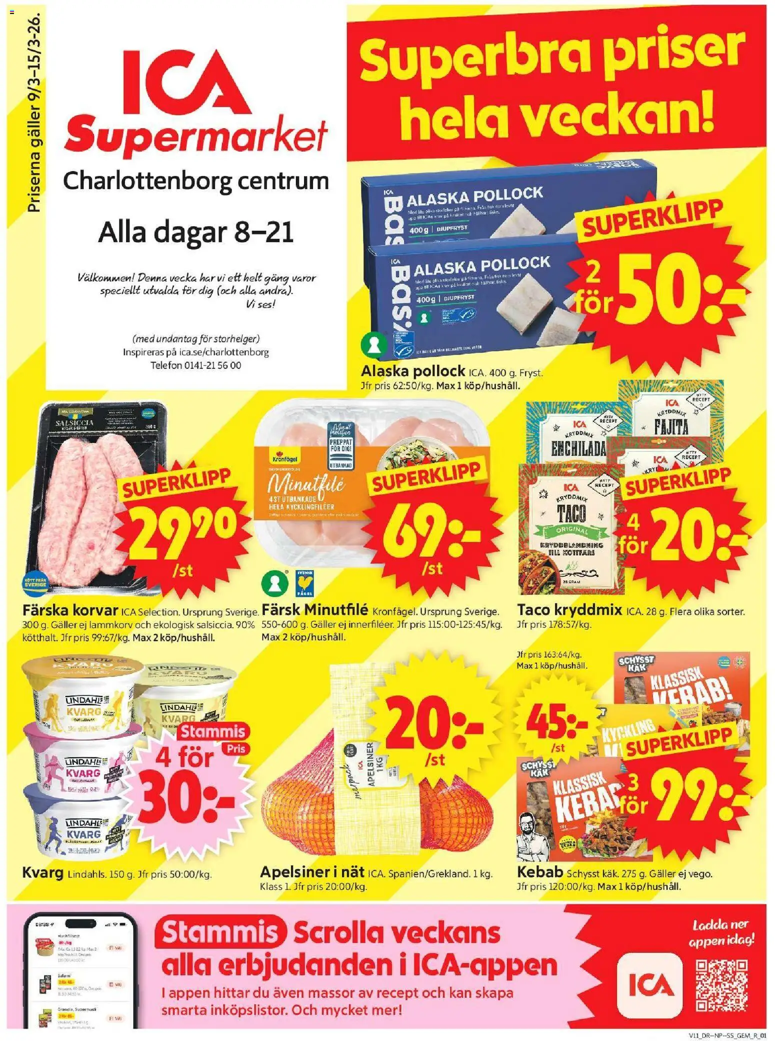 Förhandsgranska reklamblad Motala från butik ICA Supermarket gäller från 09/03/2026