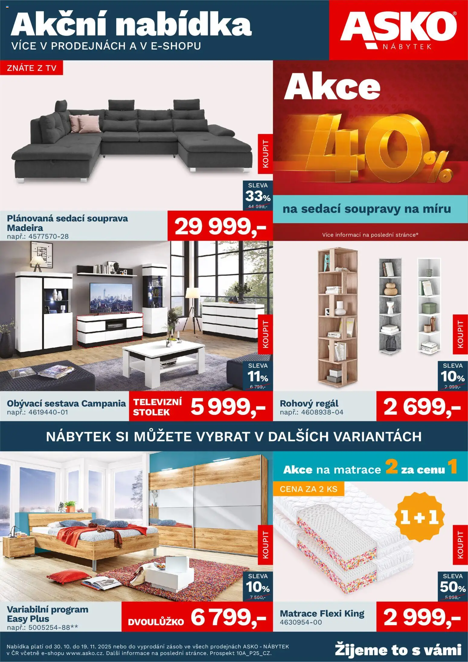 Náhled nabídky: ASKO nábytek Leták platný od 30.10.2025
