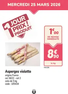 Prévisualisation de Promocash PROMO asperges du magasin Promocash formulaire valide 25/03/2026