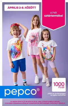 Pepco - Pepco akciós újság megtekintése, amely érvényes 2026.04.02.-től