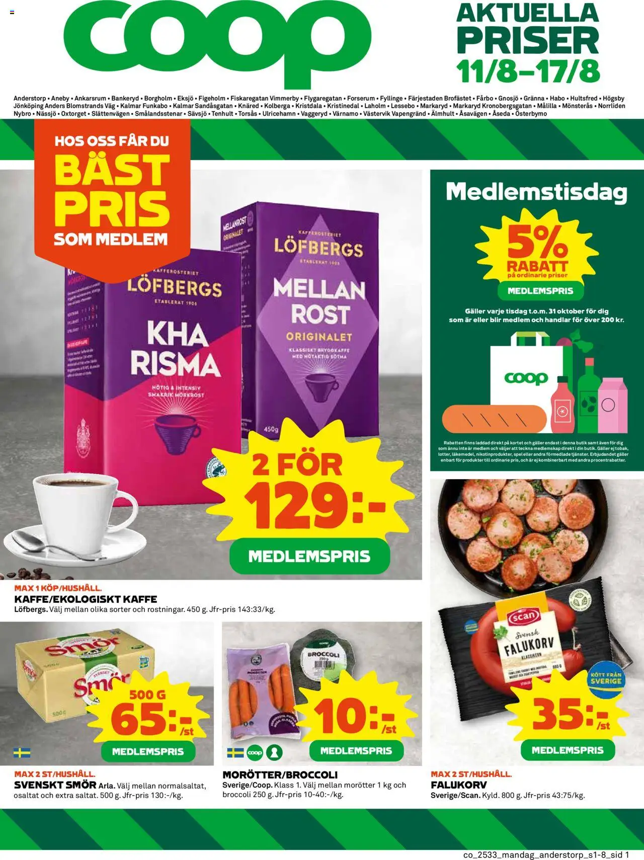 Knäred är giltig 11/08 2025 > Veckans Erbjudanden gäller från 11/08/2025 till 17/08/2025 sidnummer 1