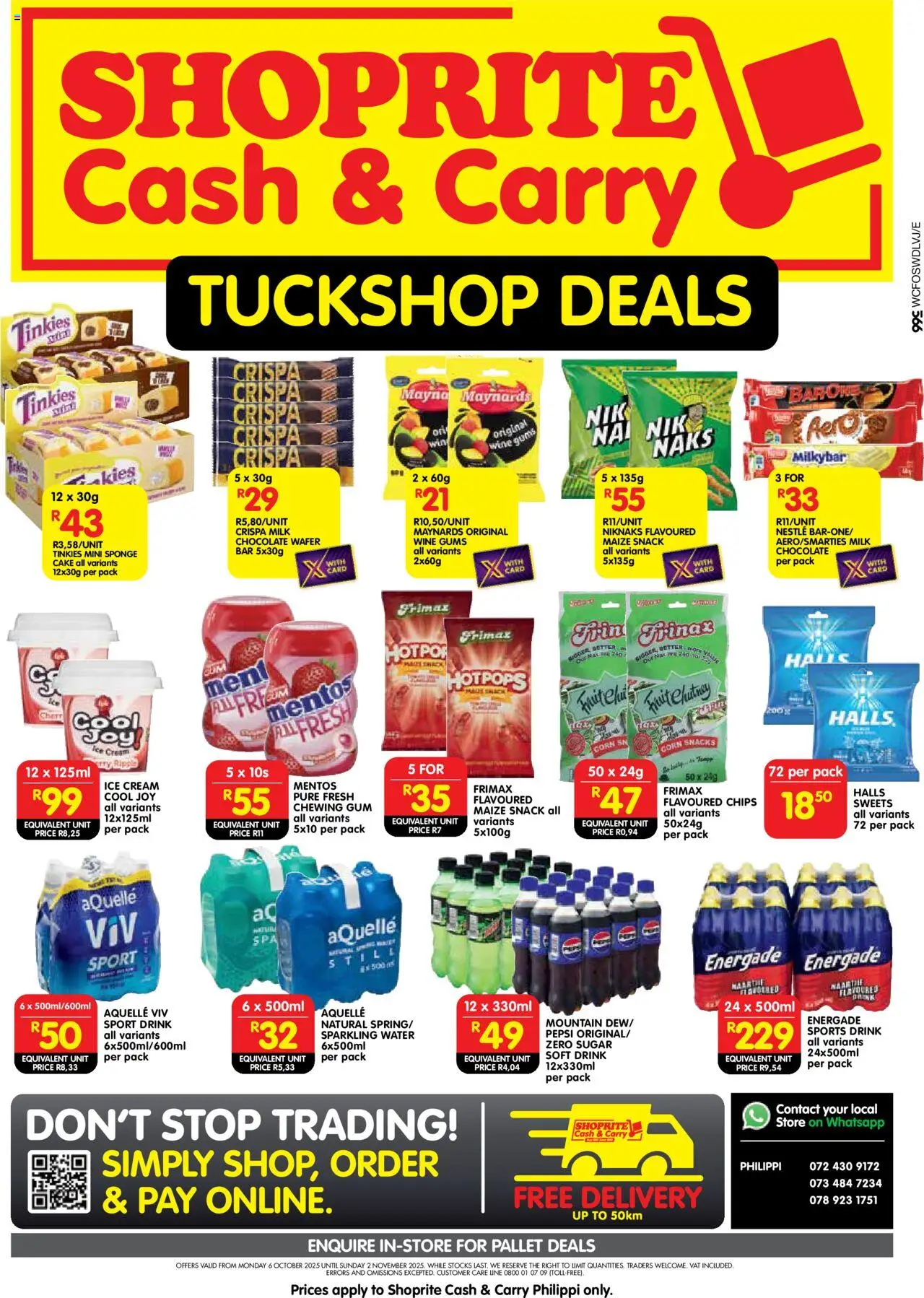 Shoprite Western Cape - Cash & Carry Tuckshop Deals Philippi 06/10 - 02/11/2025 >> Catalogue