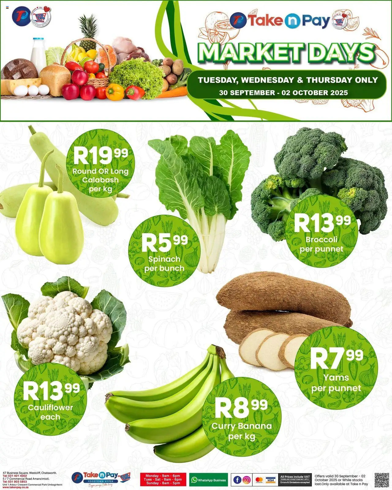 Take n Pay Market Days from 30/09 - 02/10/2025 > Promotions