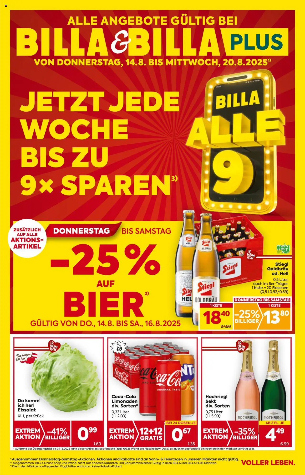  BILLA Flugblatt ab 14.08.2025 vorschau >> Salzburg - Seite 1