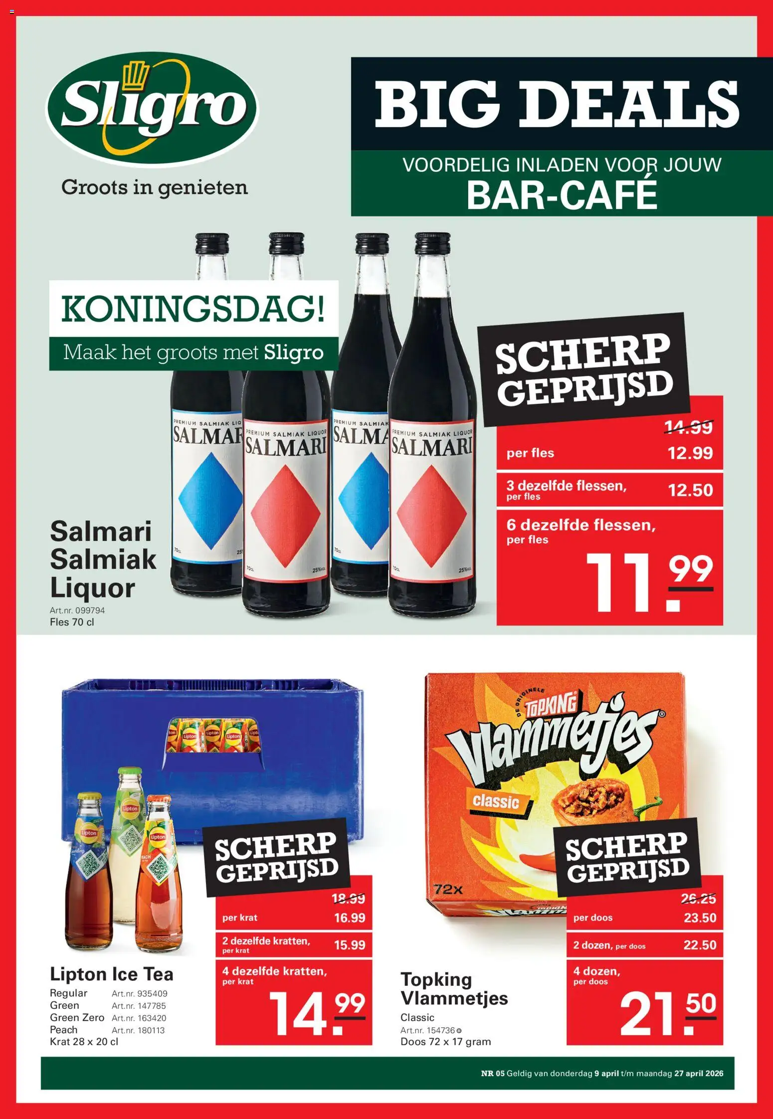 Voorbeeld van Sligro folder - Bigdeals Bar-café van winkel Sligro geldig vanaf 09-04-2026 - Ice Tea, Fles