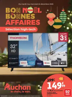 Voorbeeld van Bon Noël et Bonnes Affaires : Sélection hig-tech van winkel Auchan geldig vanaf 02/12/2025