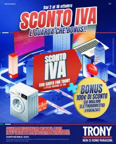 Anteprima dell'opuscolo Volantino Sardegna dal negozio Trony valido da 02/10/2025