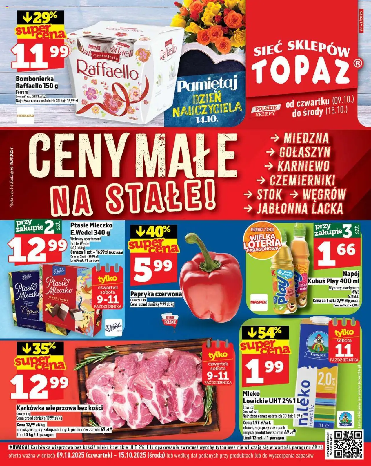 Topaz Ceny małe na stałe od 09.10.2025 - Nowa Gazetka - Numer strony 1