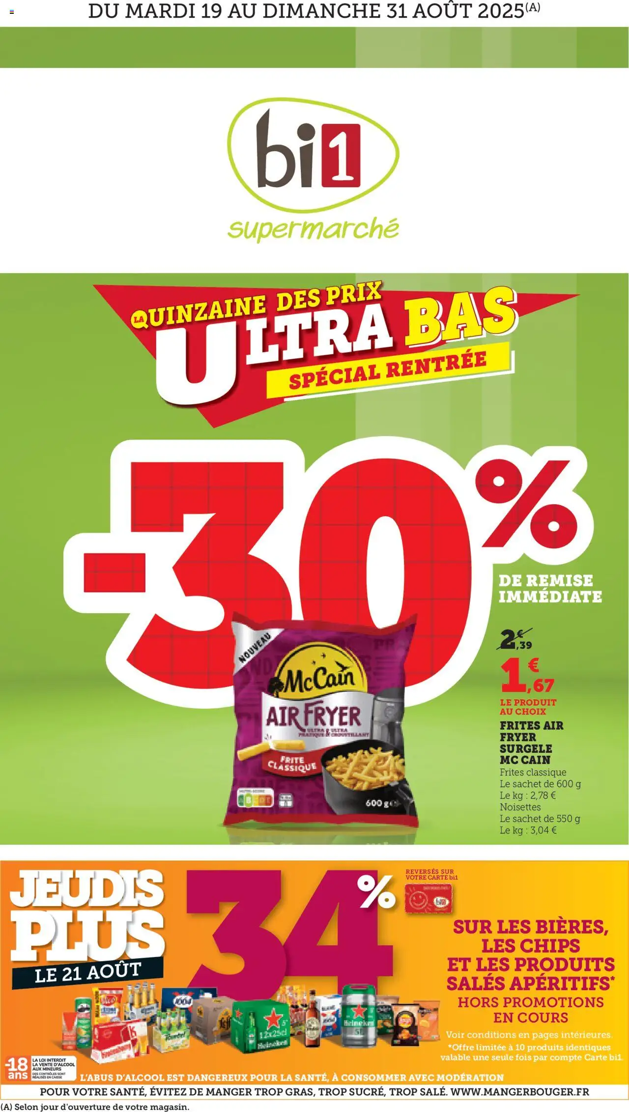 Catalogue spécial rentrée de la boutique bi1 valable du 19/08/2025 - Page numéro 1 - Air fryer, Chips, Frites, Noisettes