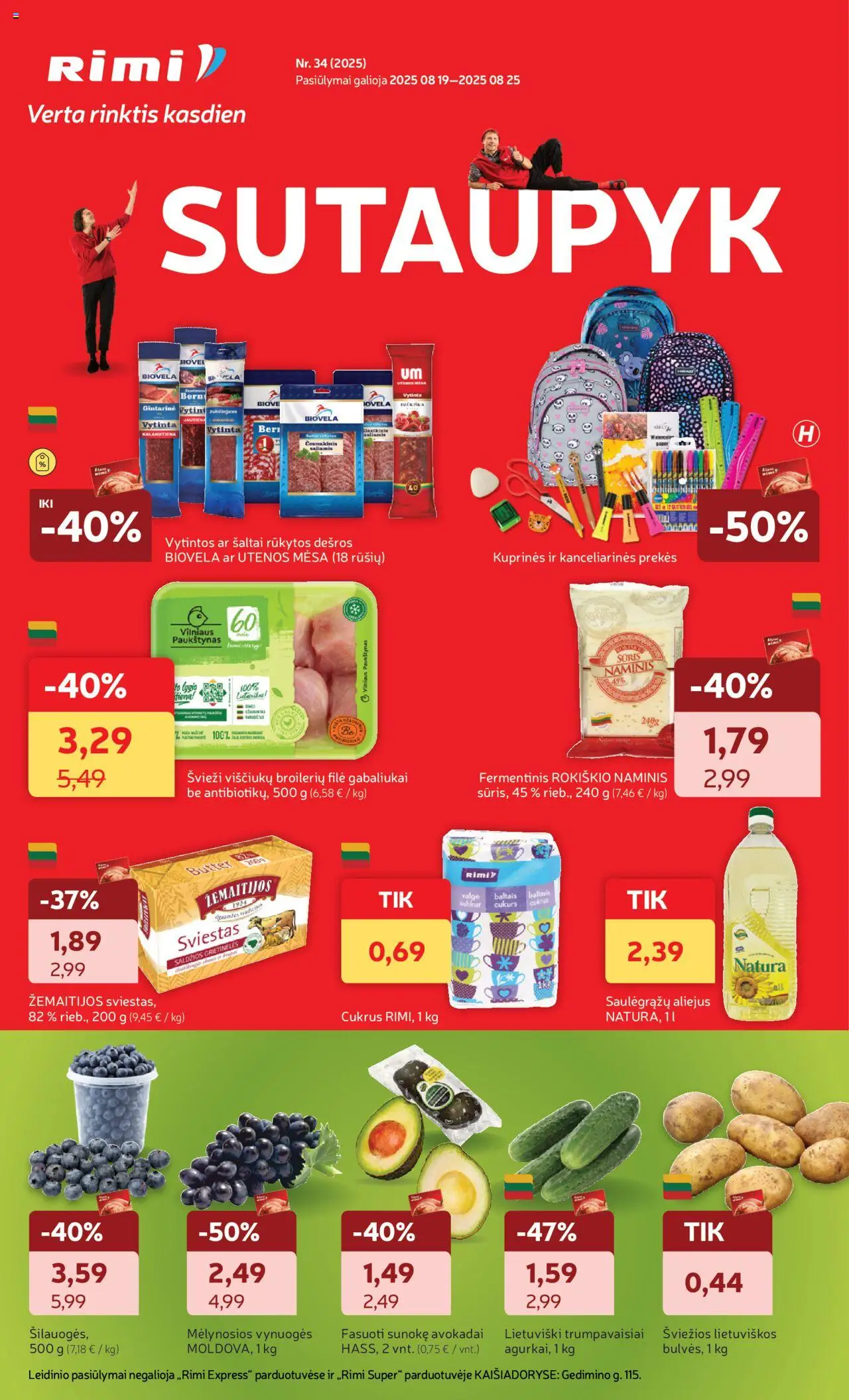 Rimi leidinys galioja nuo 2025.08.19 – puslapio numeris 1