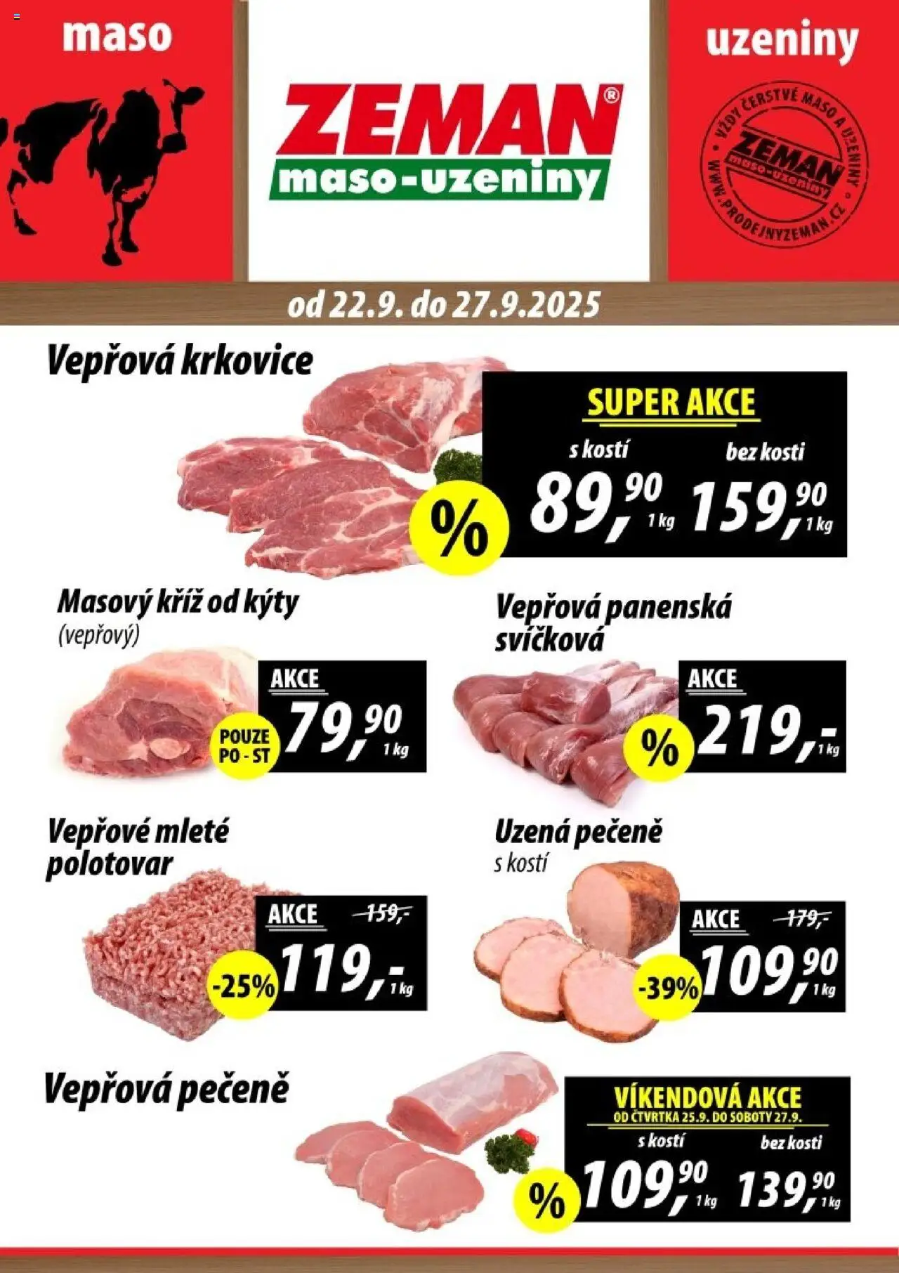  Prodejny Zeman Leták - Třešť, Česká Skalice, Police nad Metují (22.09.2025 - 27.09.2025)