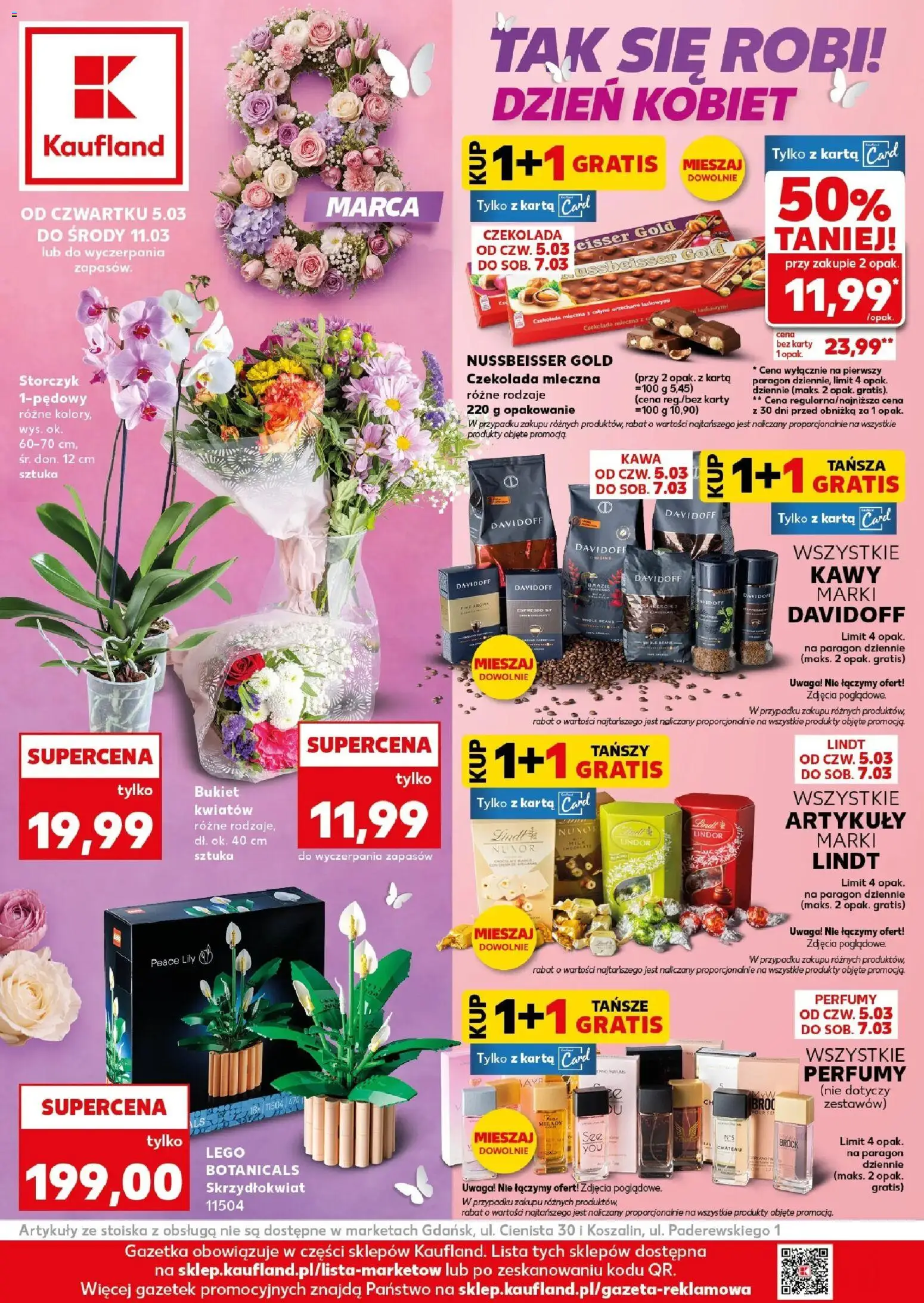 Pogląd gazetki "Kaufland gazetka" ze sklepu Kaufland ważnej od 05.03.2026 - Lego, Kawa, Czekolada, Storczyk, Lindt, Lindor, Karta, Czekolada mleczna