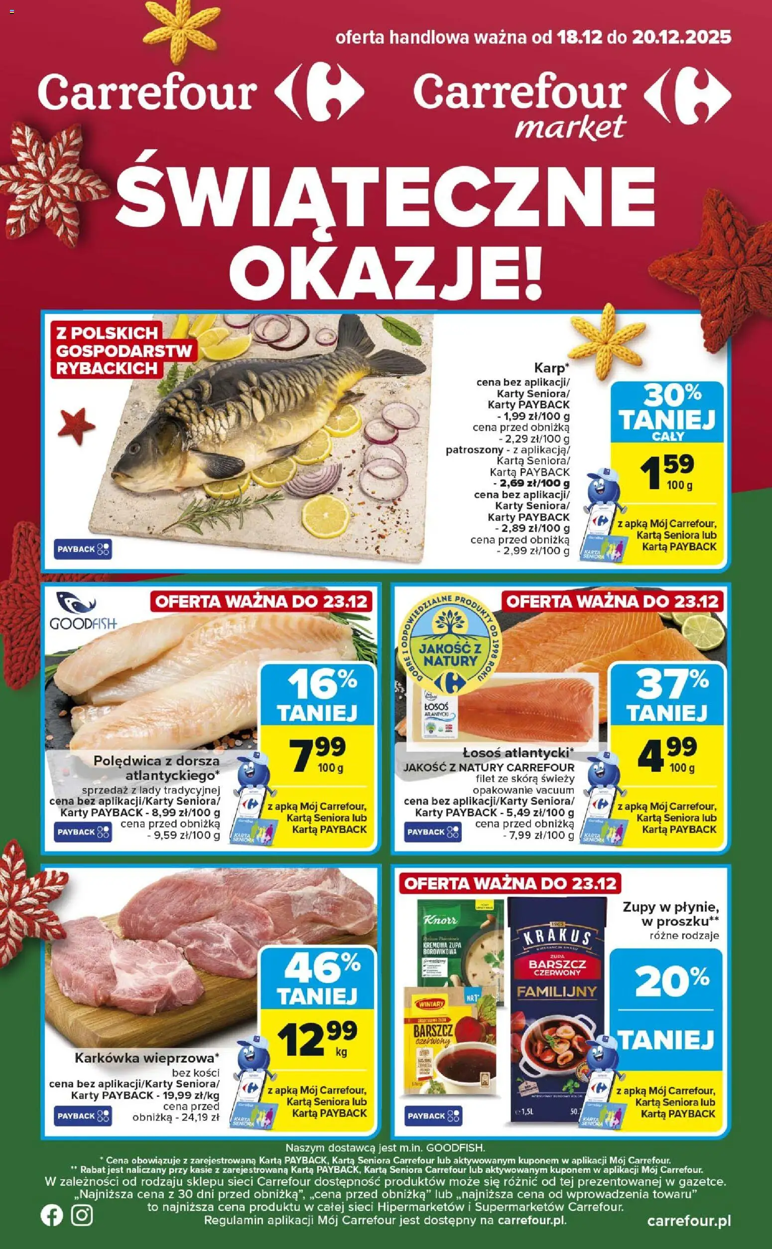 Pogląd gazetki "Świąteczne okazje" ze sklepu Carrefour ważnej od 18.12.2025