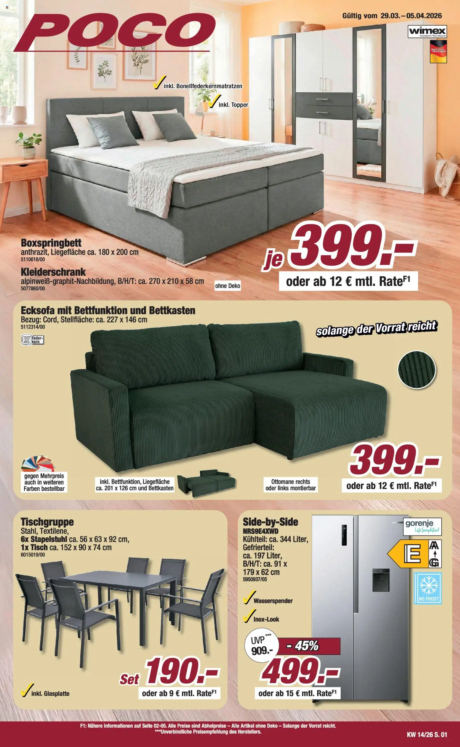Vorschau von dem Prospekt des Geschäftes Poco, gültig ab dem 29.03.2026
