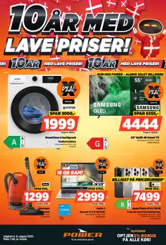 Eksempel på tilbudsavis Lave priser fra butik Power gyldig fra 31/07/2025