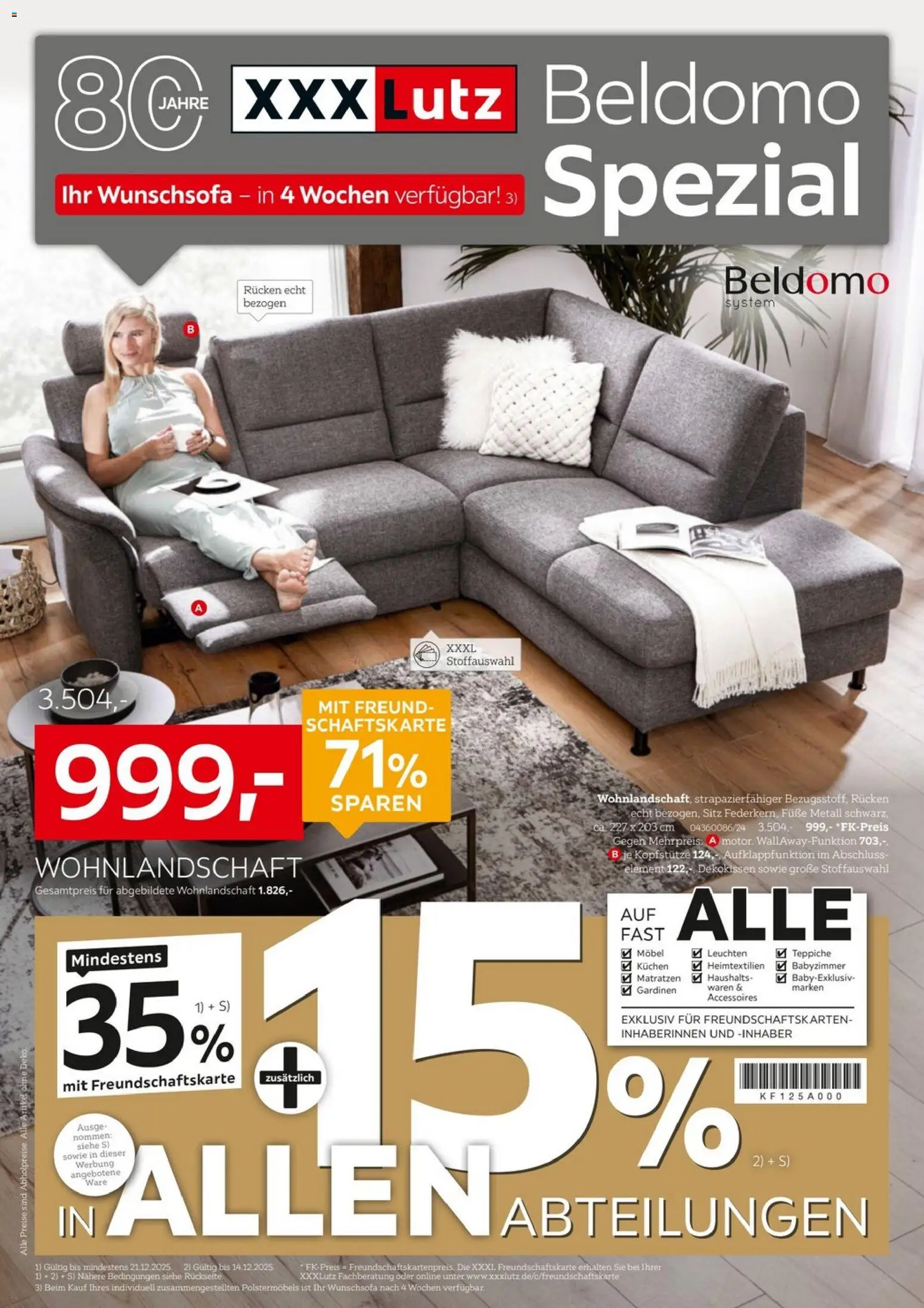 Vorschau von dem Prospekt des Geschäftes XXXL Lutz, gültig ab dem 07.12.2025