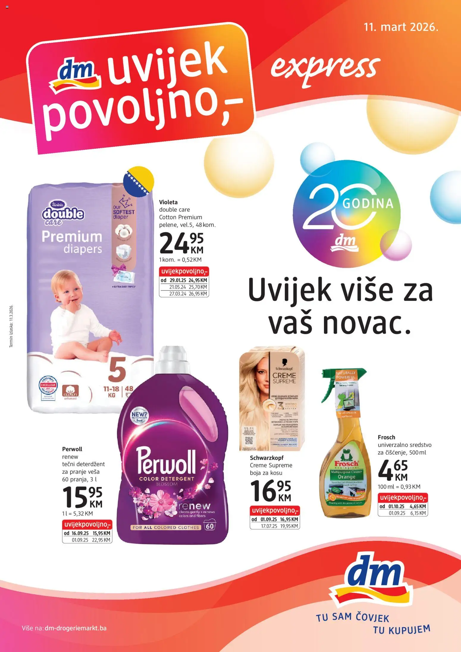 Pregled letka DM Drogerie katalog trgovine DM Drogerie vrijedi od 11.03.2026