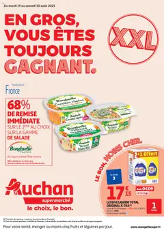 Prévisualisation de XXL : En gros, vous êtes toujours gagnant dans votre super du magasin Auchan formulaire valide 19/08/2025