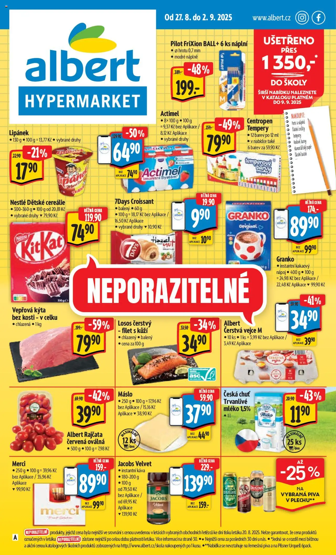  ALBERT leták od 27.08.2025 - Akční leták "Hypermarket"