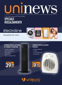 Anteprima dell'opuscolo Volantino Riscaldamento dal negozio Unieuro valido da 19/01/2026