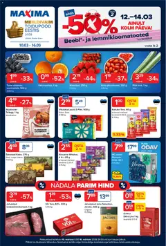 Maxima kliendilehe eelvaade alates 10.03.2026