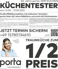 Vorschau von dem Prospekt des Geschäftes Porta!, gültig ab dem 14.09.2025