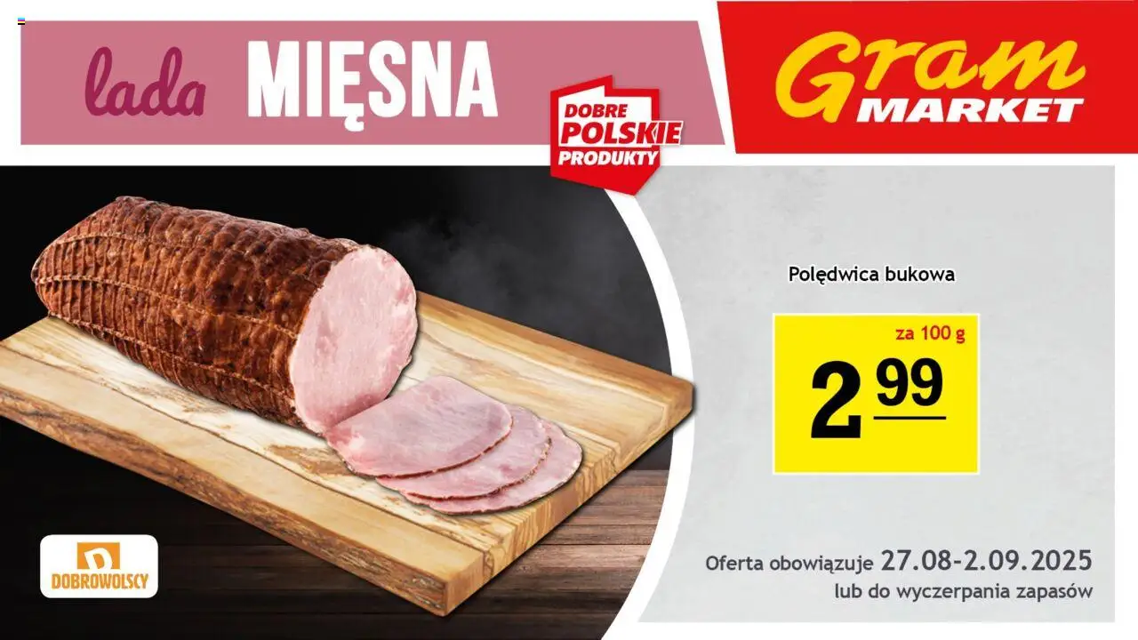 Gram Market Lada Mięsna od 27.08.2025 - Nowa Gazetka - Numer strony 1