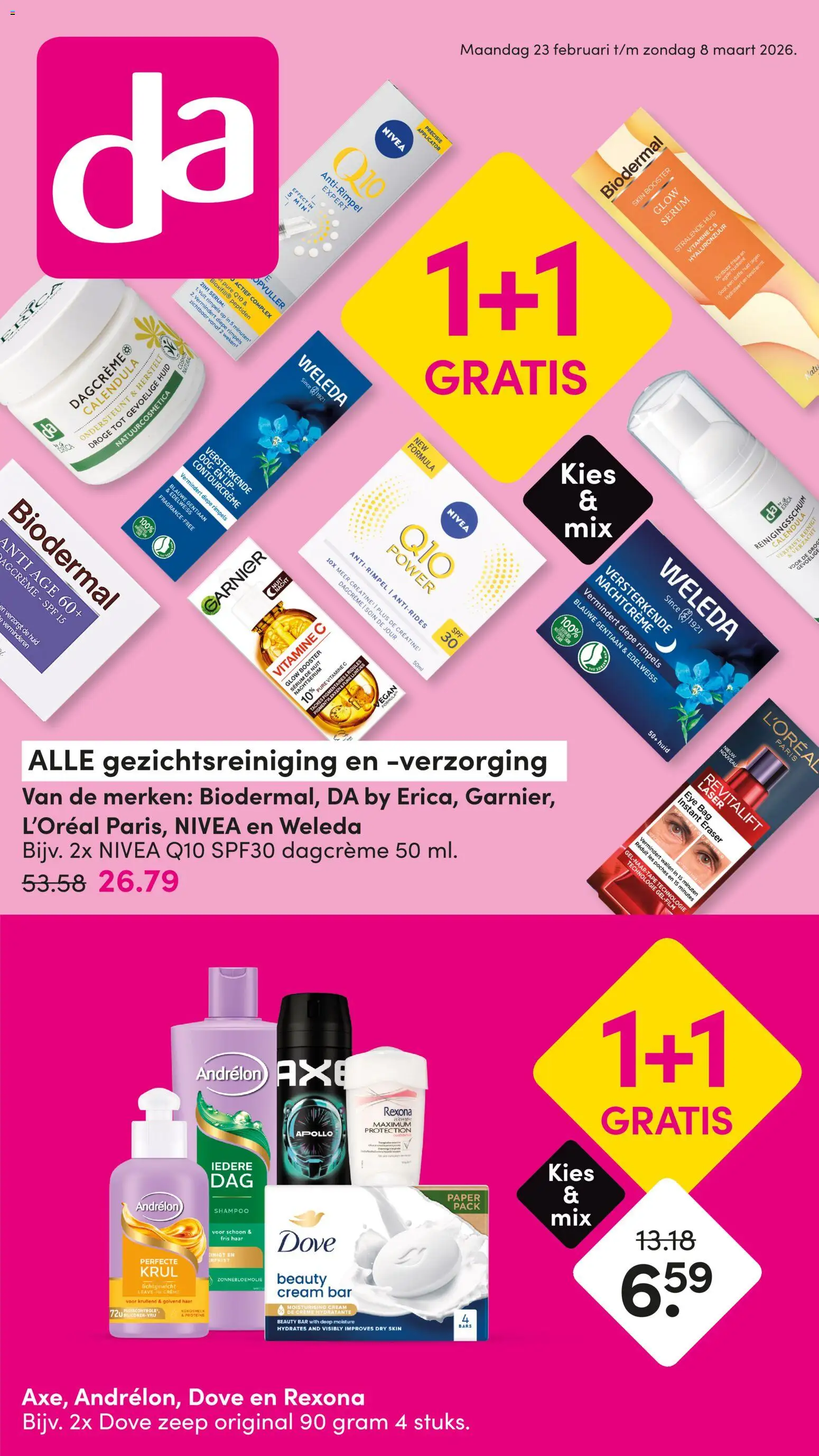 Voorbeeld van Folder van winkel Da geldig vanaf 23-02-2026 - Douche, Vitamine C, Douchegel