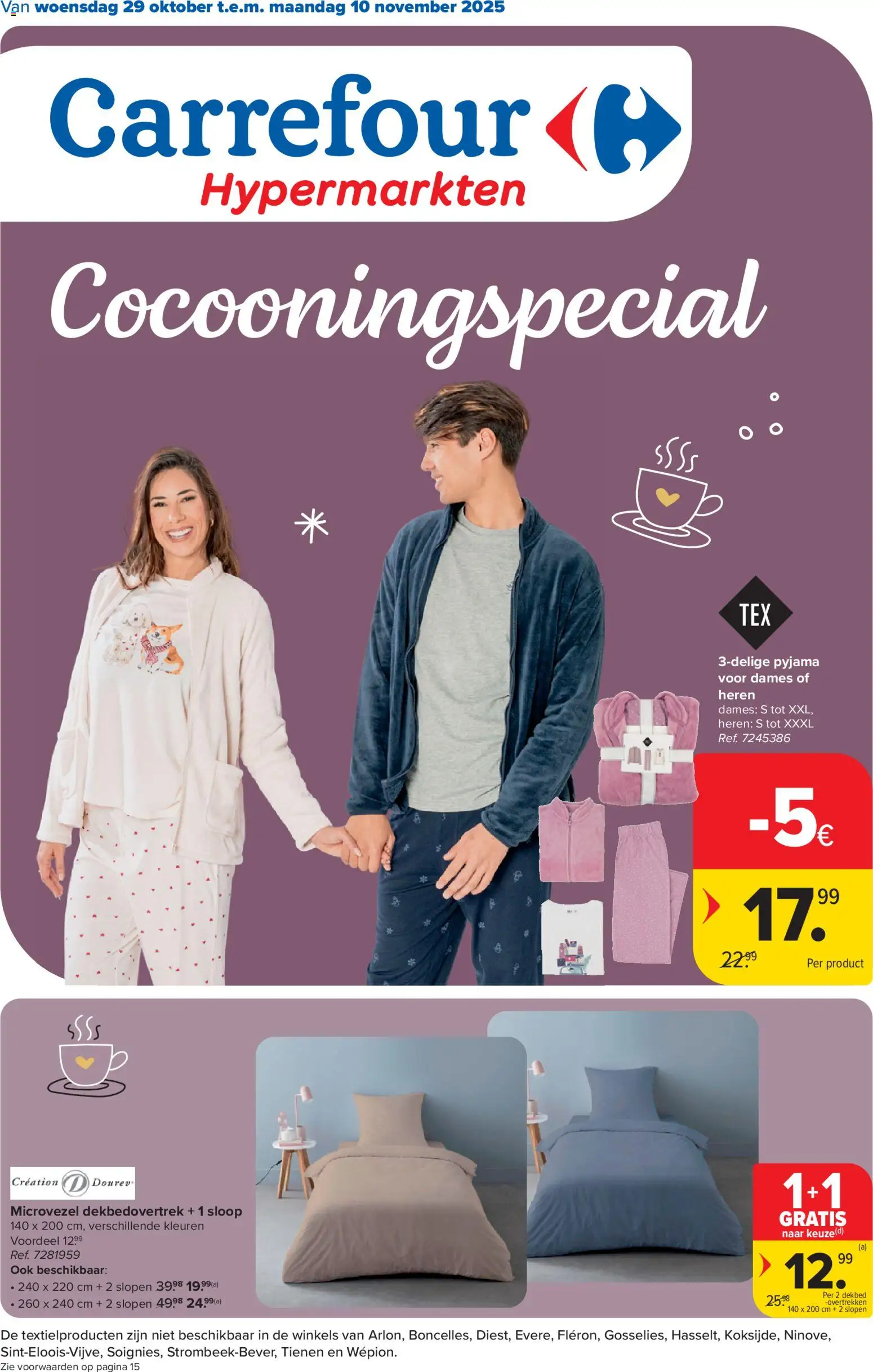 Carrefour shop Hypermarkten Cocooning special geldig vanaf 29/10/2025 - Paginanummer 1