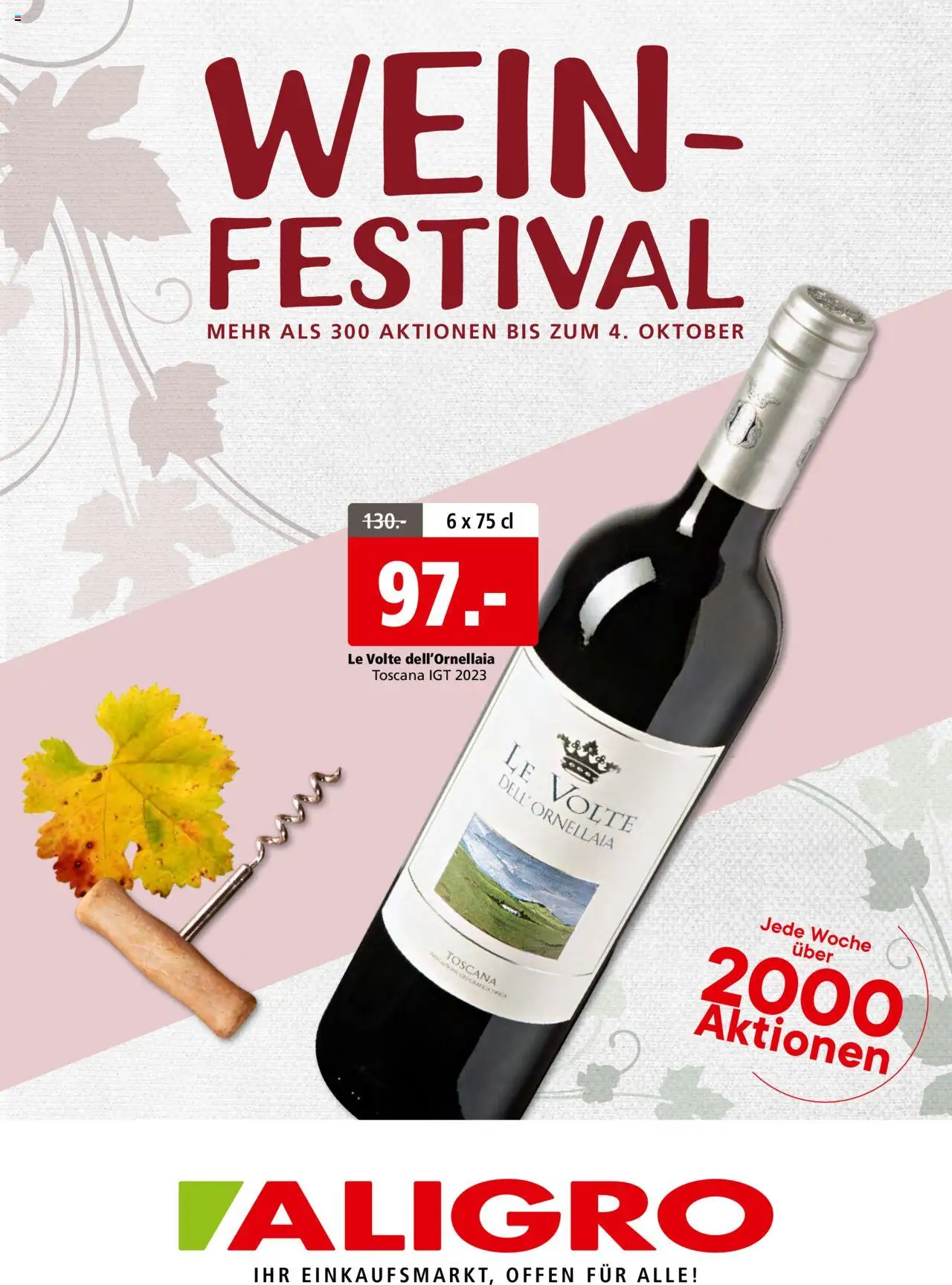 Aligro Aktionen Weinfestival ab 22.09.2025 - Seitennummer 1