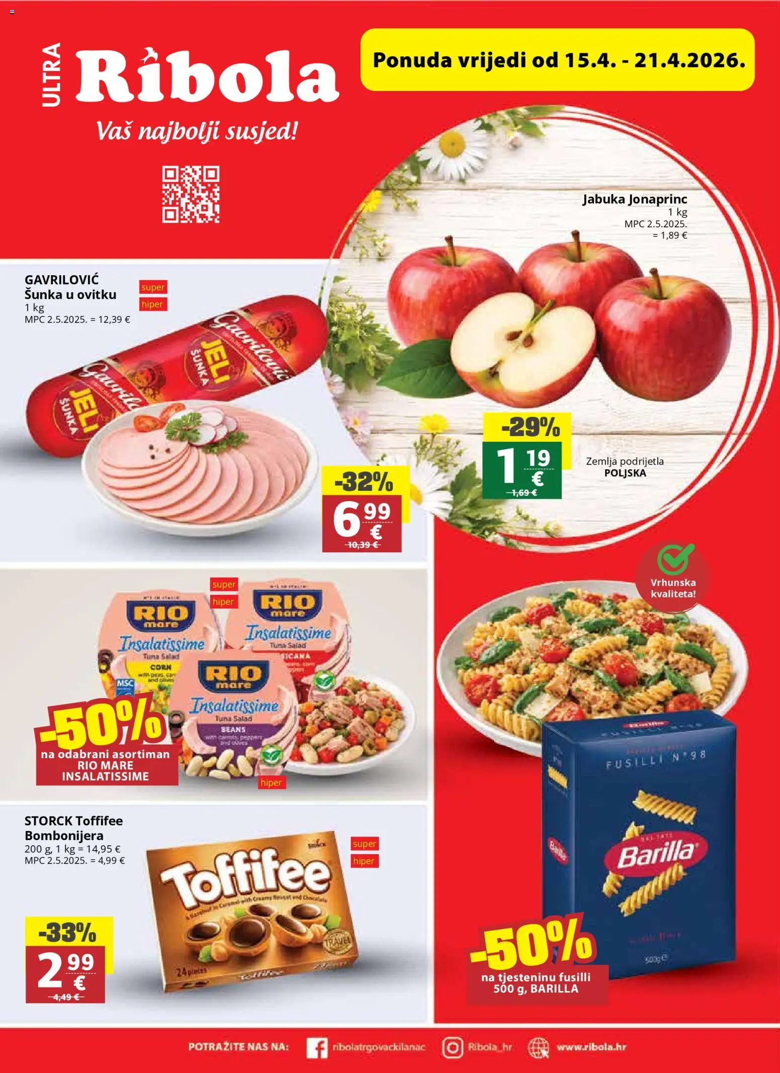 Pregled letka Ribola Katalog trgovine Ribola vrijedi od 15.04.2026