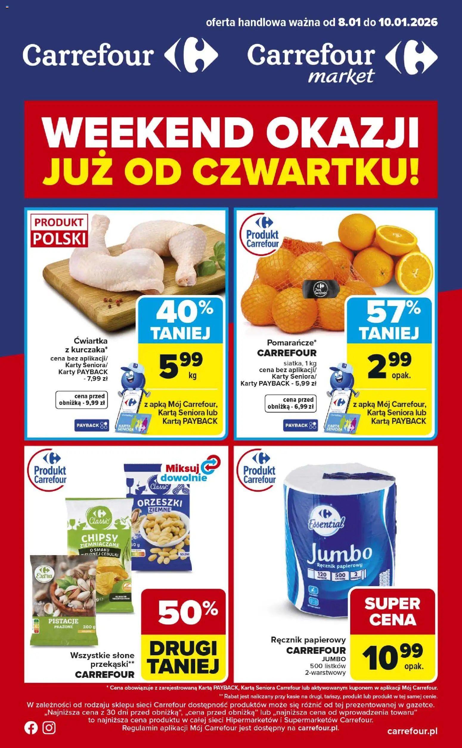 Pogląd gazetki "Weekend okazji" ze sklepu Carrefour ważnej od 08.01.2026