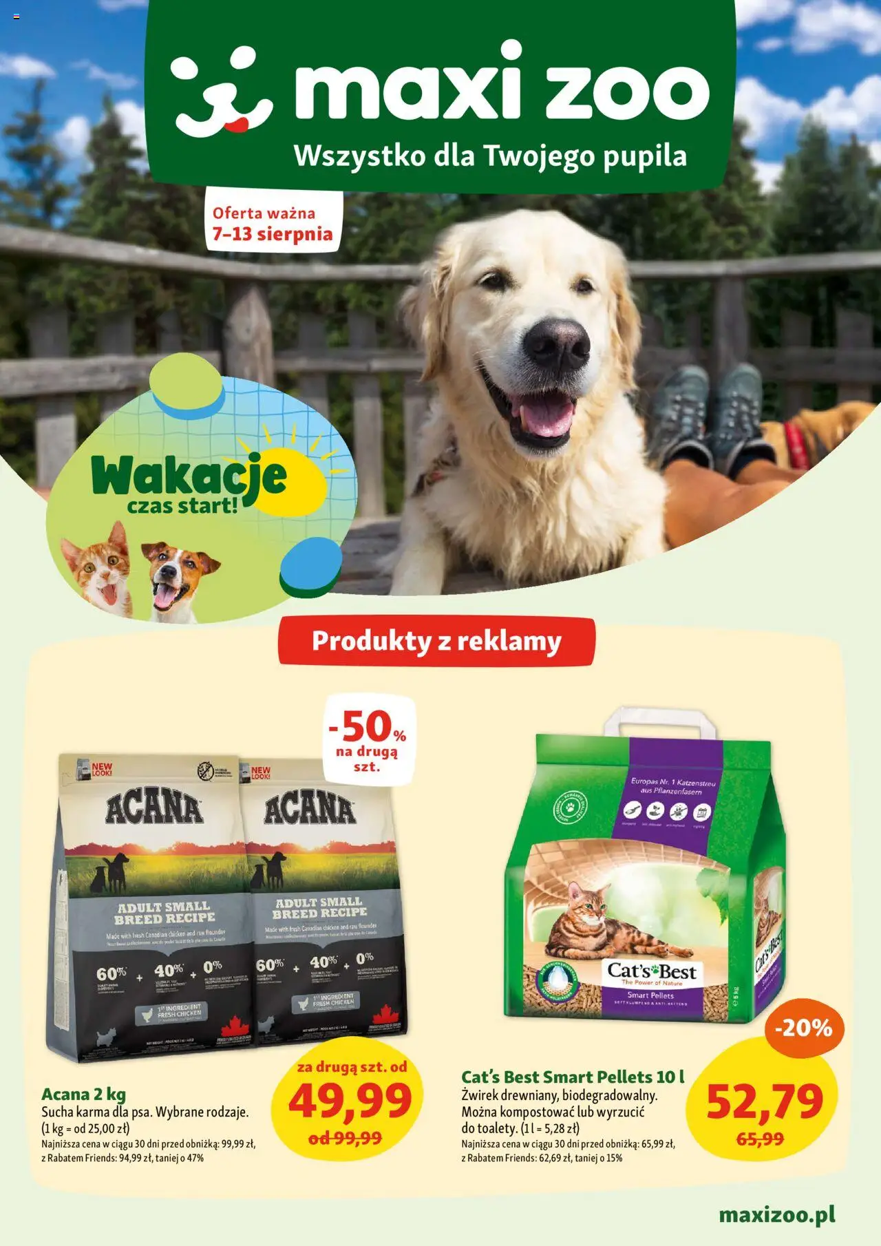 Maxi Zoo Gazetka od 07.08.2025 - Nowa Gazetka - Numer strony 1