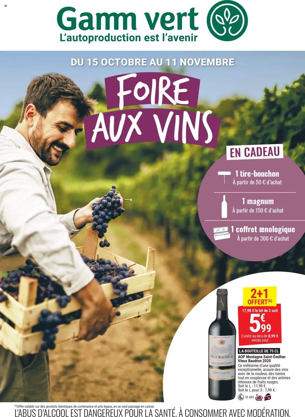 Catalogue foire aux vins de la boutique Gamm vert valable du 15/10/2025 - Page numéro 1