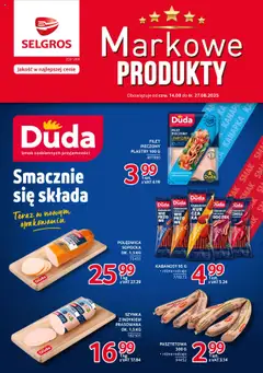 Pogląd gazetki "Markowe produkty" ze sklepu Selgros cash&carry ważnej od 14.08.2025