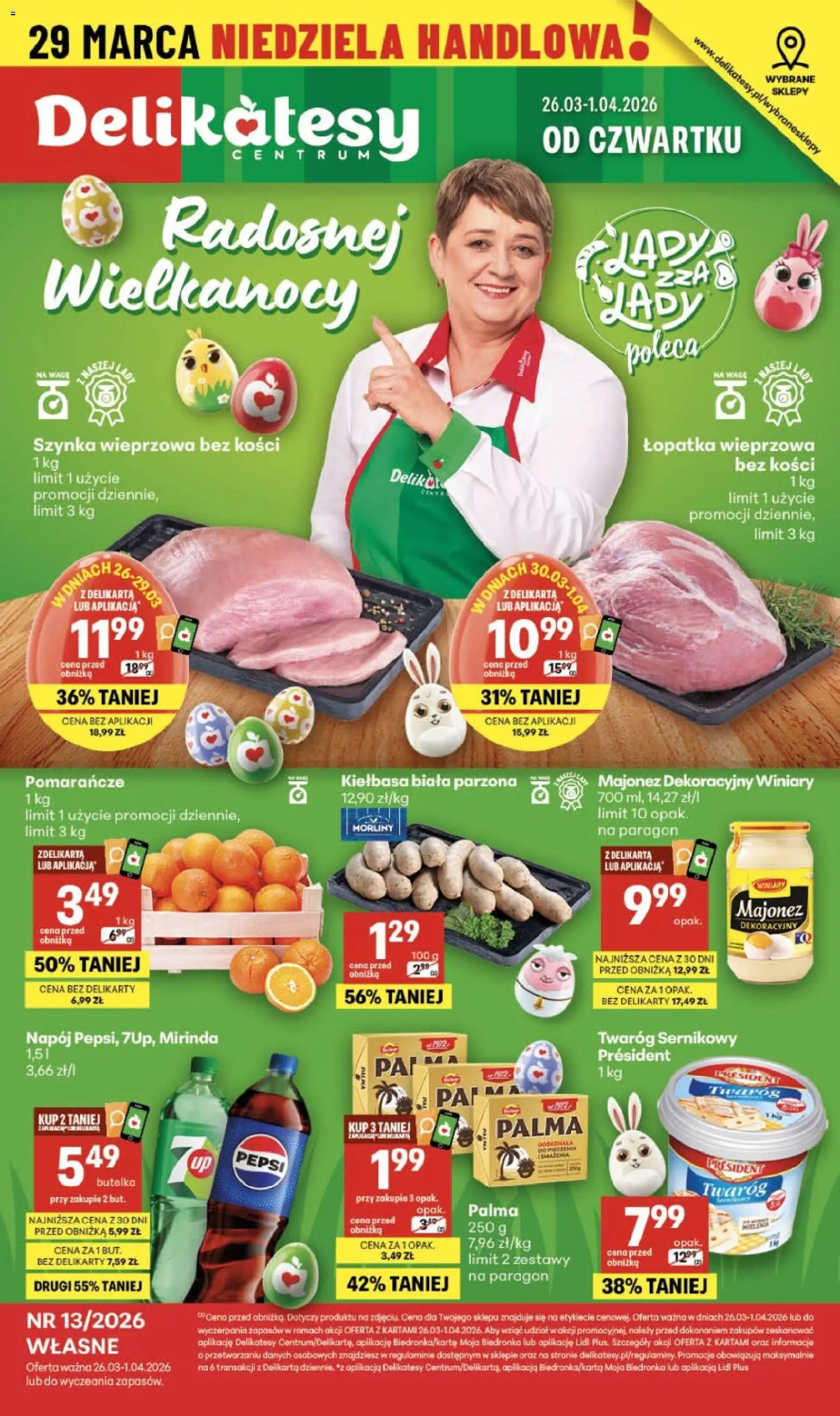 Pogląd gazetki "Delikatesy Centrum gazetka - Sklepy Własne" ze sklepu Delikatesy Centrum ważnej od 26.03.2026