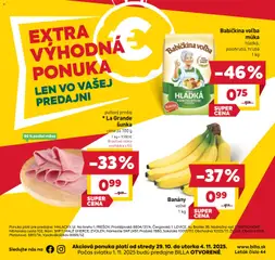 Náhľad Billa letáku platného od 29.10.2025