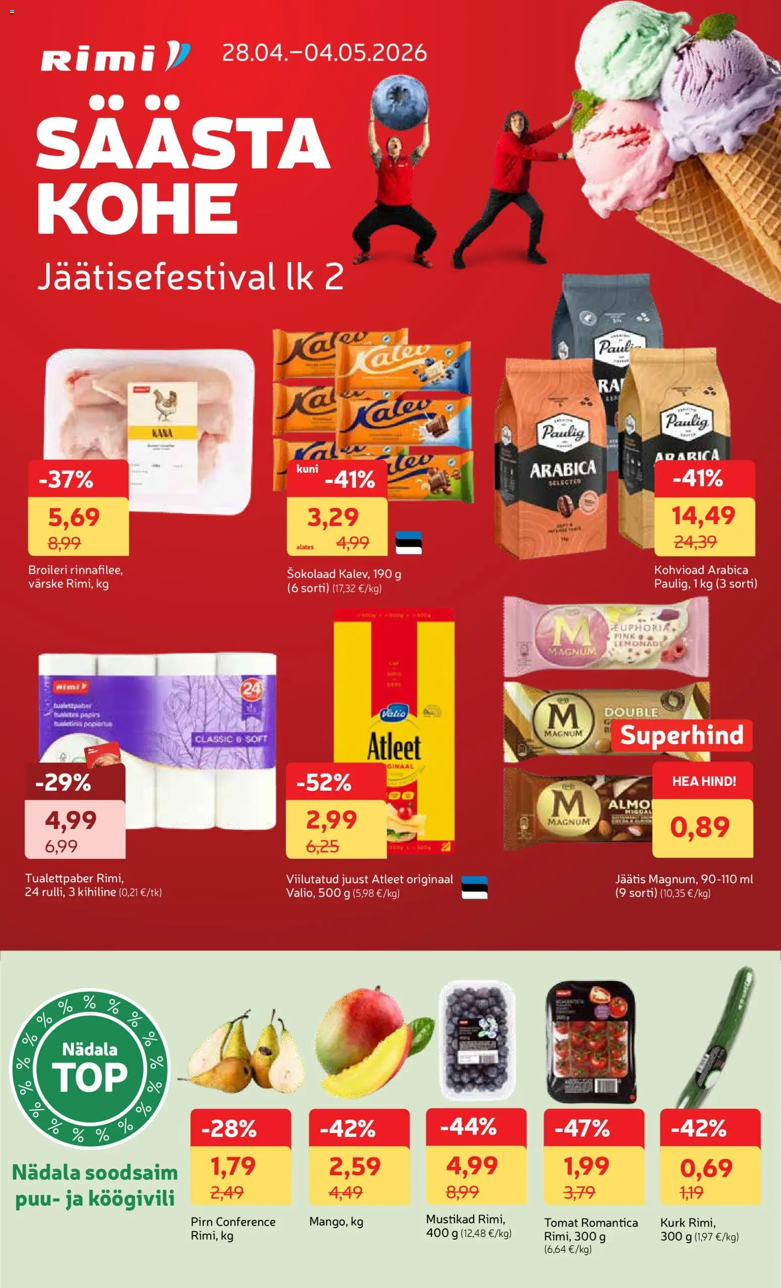 Rimi kliendilehe eelvaade alates 28.04.2026