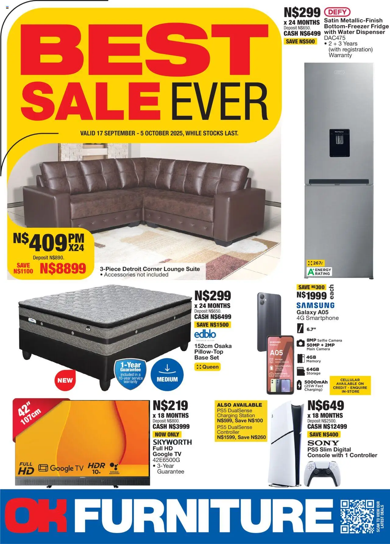 OK Furniture Catalogue Namibia from 17/09 - 05/10/2025 > Promotions