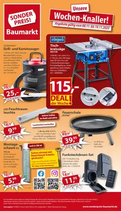 Vorschau von dem Prospekt des Geschäftes Sonderpreis Baumarkt, gültig ab dem 08.11.2025