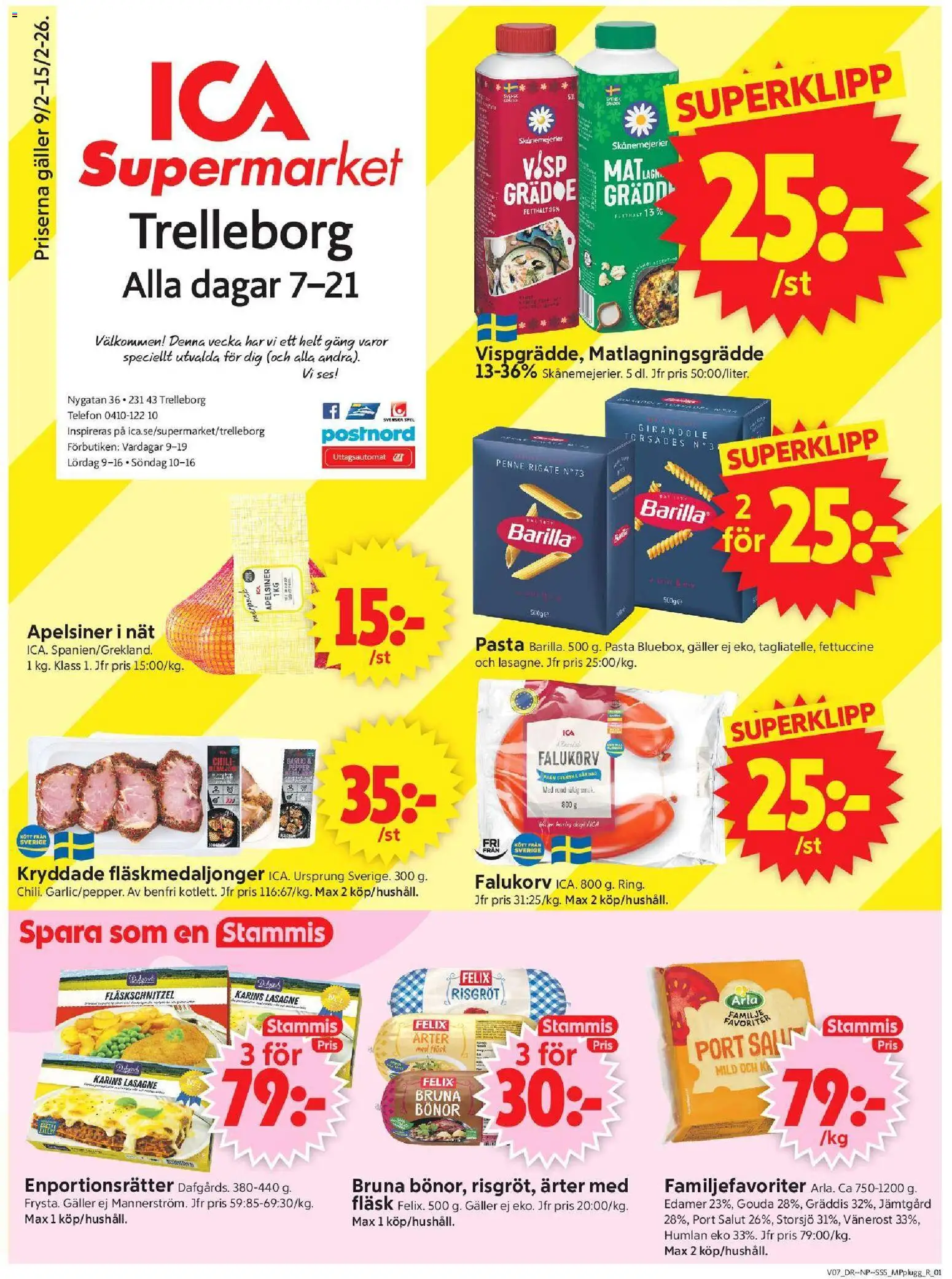 Förhandsgranska reklamblad Trelleborg från butik ICA Supermarket gäller från 09/02/2026