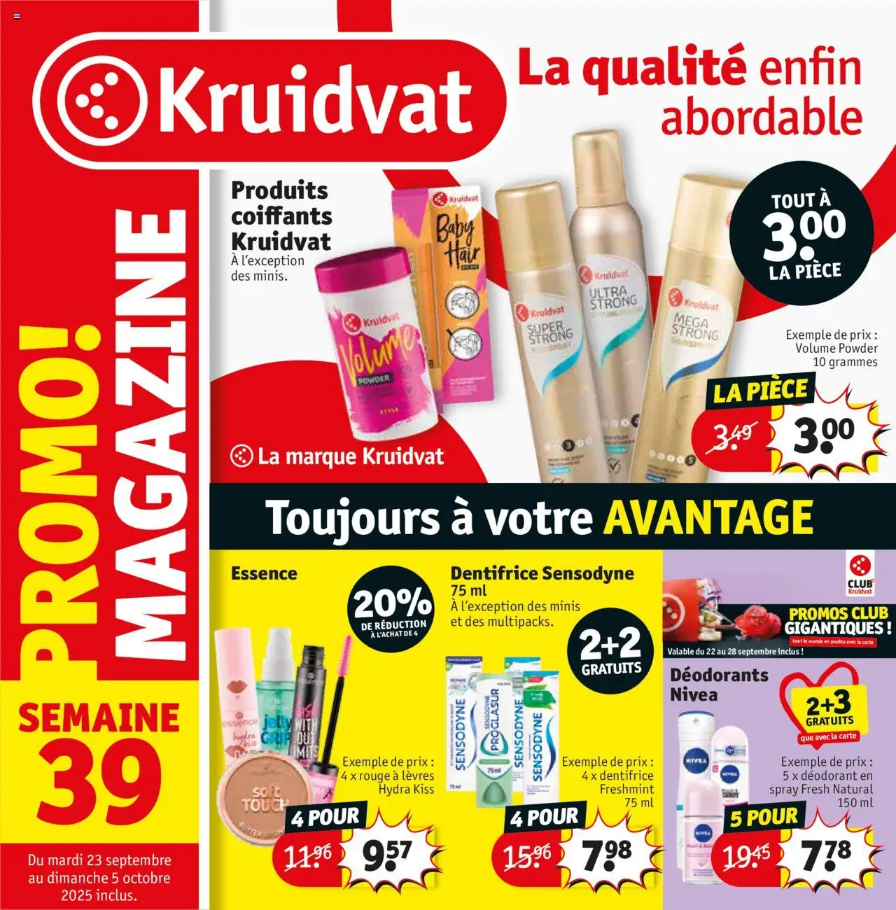 Kruidvat shop Folder week 39 geldig vanaf 22/09/2025 - Paginanummer 1